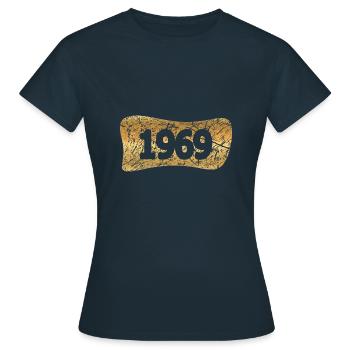 Lingot d’or 1969 - T-shirt Femme - marine - Devant - AI Model Female 172 dark (172cm)
