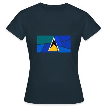 St Lucia - Women's T-Shirt - navy - Front - AI Model Female 172 dark (172cm)