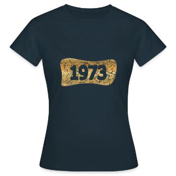 Lingots d’or 1973 - T-shirt Femme - marine - Devant - AI Model Female 172 dark (172cm)