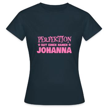Cadeau pour Johanna - T-shirt Femme - marine - Devant - AI Model Female 172 dark (172cm)