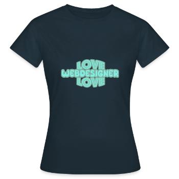 Le concepteur de sites Web comme un dicton - T-shirt Femme - marine - Devant - AI Model Female 172 dark (172cm)