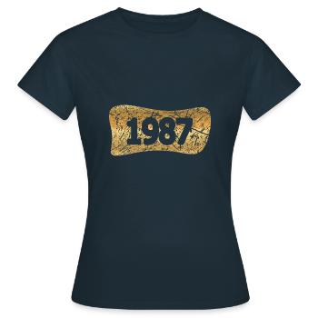 Lingots d’or 1987 - T-shirt Femme - marine - Devant - AI Model Female 172 dark (172cm)