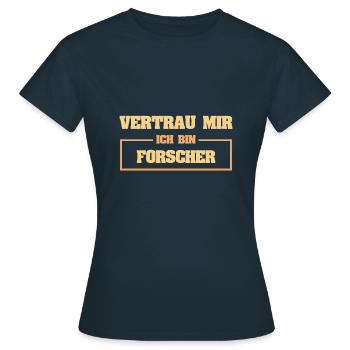 Lustig Forscher - Frauen T-Shirt - Navy - Vorne - AI Model Female 172 dark (172cm)