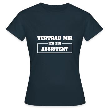 Assistant - Women's T-Shirt - navy - Front - AI Model Female 172 dark (172cm)