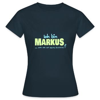 Gift for Markus - Women's T-Shirt - navy - Front - AI Model Female 172 dark (172cm)