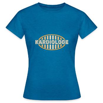 Job Cardiology - Women's T-Shirt - antique blue sapphire heather - Front - AI Model Female 172 dark (172cm)