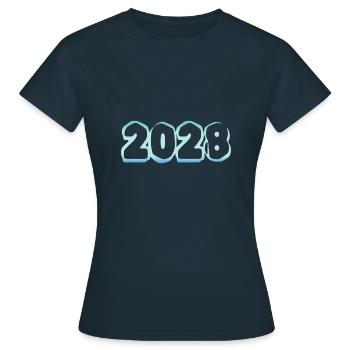 Eisberg 2028 - Frauen T-Shirt - Navy - Vorne - AI Model Female 172 dark (172cm)