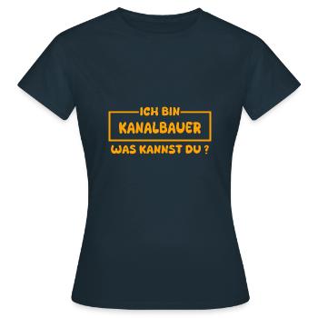 Cadeau pour les constructeurs de canaux - T-shirt Femme - marine - Devant - AI Model Female 172 dark (172cm)