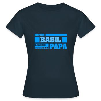 Basil as a given name - Women's T-Shirt - navy - Front - AI Model Female 172 dark (172cm)