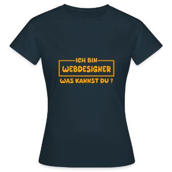 Concepteur de sites Web en tant que métier - T-shirt Femme - marine - Devant - AI Model Female 172 dark (172cm)