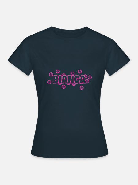 Bianca als Bianca - Frauen T-Shirt - Navy