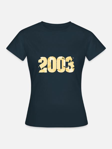 Jahr 2003 - Frauen T-Shirt - Navy
