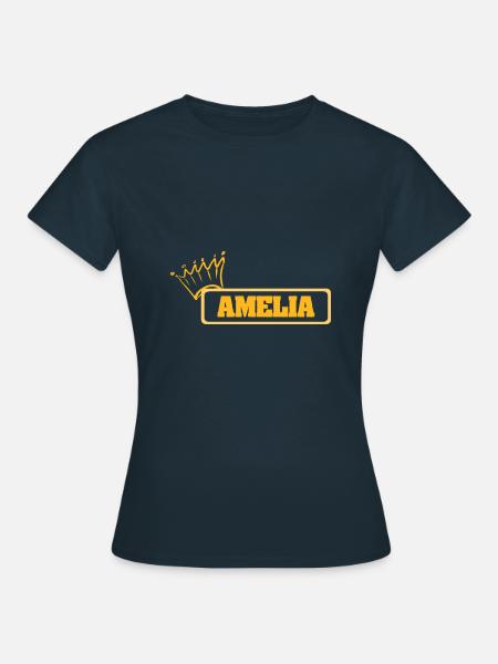 Amelia als Name - Frauen T-Shirt - Navy