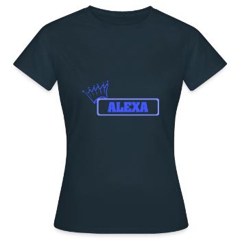 Alexa - Frauen T-Shirt - Navy - Vorne - AI Model Female 172 dark (172cm)
