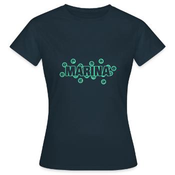 Marina aussi drôle - T-shirt Femme - marine - Devant - AI Model Female 172 dark (172cm)