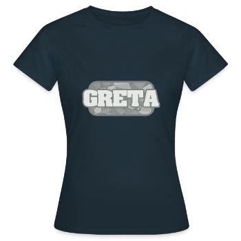 Greta als Gesundheit - Frauen T-Shirt - Navy - Vorne - AI Model Female 172 dark (172cm)