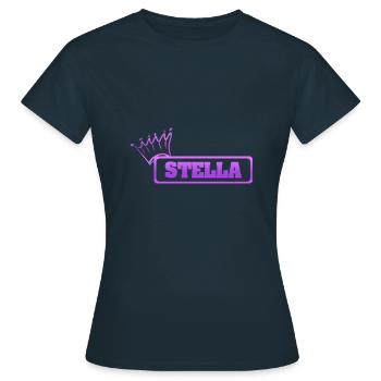 Stella - Frauen T-Shirt - Navy - Vorne - AI Model Female 172 dark (172cm)