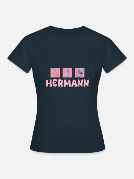Hermann als Schnuller - Frauen T-Shirt - Navy