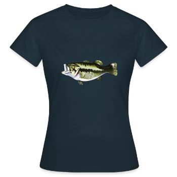pêche carnassiers sandre sandre brochet - T-shirt Femme - marine - Devant - AI Model Female 172 dark (172cm)