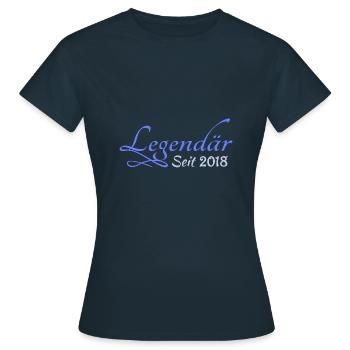 2018 2018 - Frauen T-Shirt - Navy - Vorne - AI Model Female 172 dark (172cm)