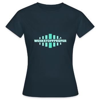Occupation: Materials tester - Women's T-Shirt - navy - Front - AI Model Female 172 dark (172cm)