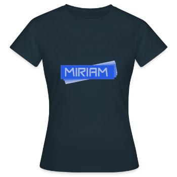 Prénom Miriam - T-shirt Femme - marine - Devant - AI Model Female 172 dark (172cm)