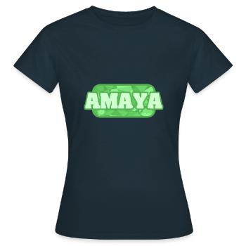Bio Amaya - Women's T-Shirt - navy - Front - AI Model Female 172 dark (172cm)