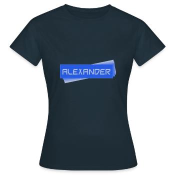 Geschenk für Alexander - Frauen T-Shirt - Navy - Vorne - AI Model Female 172 dark (172cm)