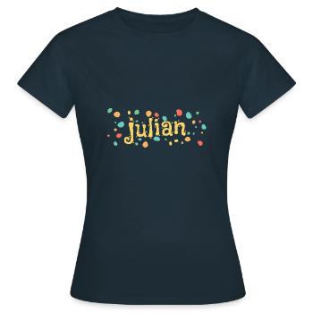 julian - Frauen T-Shirt - Navy - Vorne - AI Model Female 172 dark (172cm)