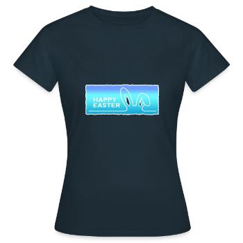 Happy Easter with Easter - Women's T-Shirt - navy - Front - AI Model Female 172 dark (172cm)