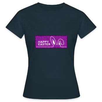 Happy Easter with Easter - Women's T-Shirt - navy - Front - AI Model Female 172 dark (172cm)