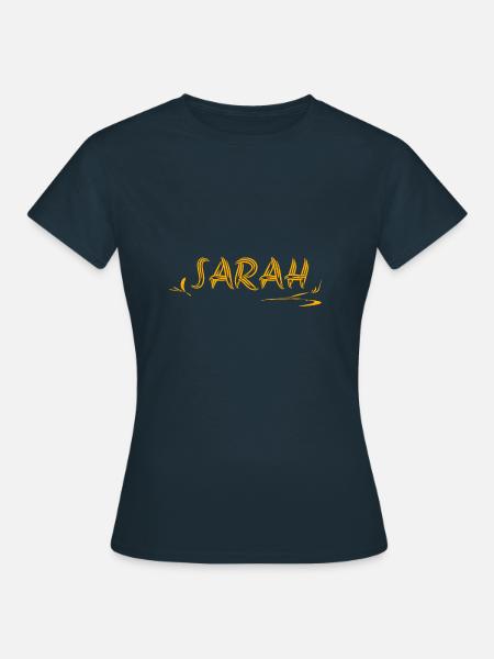 Vorname Sarah - Frauen T-Shirt - Navy