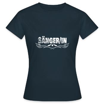 Mein Beruf ist Sänger Sängerin - Frauen T-Shirt - Navy - Vorne - AI Model Female 172 dark (172cm)