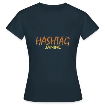 Social Janine - Frauen T-Shirt - Navy - Vorne - AI Model Female 172 dark (172cm)
