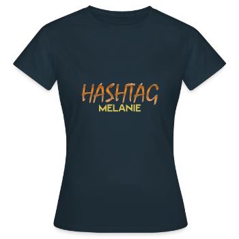 Mot-clic Melanie - T-shirt Femme - marine - Devant - AI Model Female 172 dark (172cm)