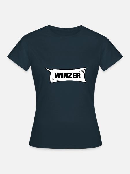 Sprechblase Winzer - Frauen T-Shirt - Navy