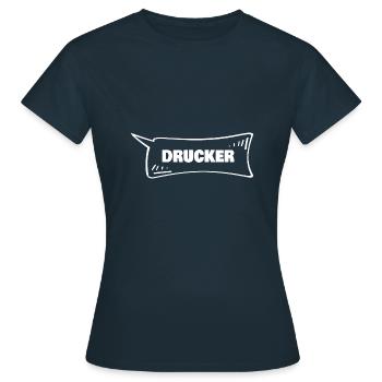 Imprimante à bulles - T-shirt Femme - marine - Devant - AI Model Female 172 dark (172cm)