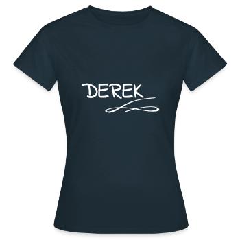 Vorname Derek - Frauen T-Shirt - Navy - Vorne - AI Model Female 172 dark (172cm)