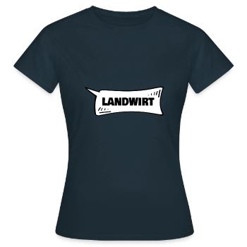 Speech bubble farmer - Women's T-Shirt - navy - Front - AI Model Female 172 dark (172cm)