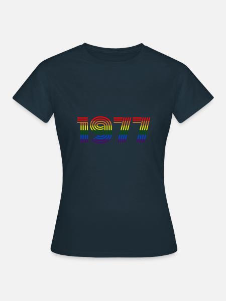 1977 - T-skjorte for kvinner - marine