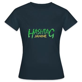 Geschenk für Janine - Frauen T-Shirt - Navy - Vorne - AI Model Female 172 dark (172cm)