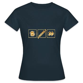 Andrej as Birth - Women's T-Shirt - navy - Front - AI Model Female 172 dark (172cm)
