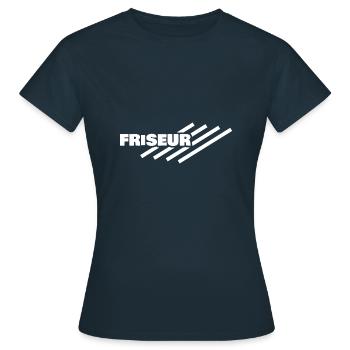 Coiffeur en milieu de travail - T-shirt Femme - marine - Devant - AI Model Female 172 dark (172cm)