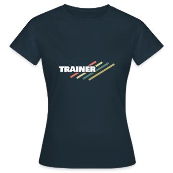 Arbeitsplatz Trainer - Frauen T-Shirt - Navy - Vorne - AI Model Female 172 dark (172cm)
