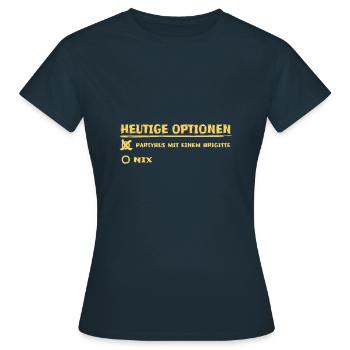 Brigitte - Frauen T-Shirt - Navy - Vorne - AI Model Female 172 dark (172cm)