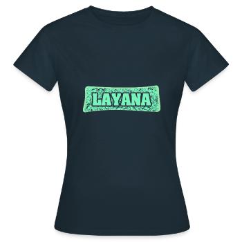 Layana comme nom de naissance - T-shirt Femme - marine - Devant - AI Model Female 172 dark (172cm)