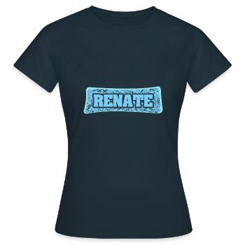 Nom Renate - T-shirt Femme - marine - Devant - AI Model Female 172 dark (172cm)