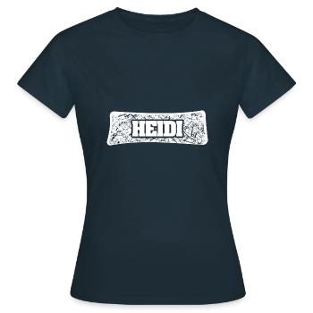 Nom de naissance Heidi - T-shirt Femme - marine - Devant - AI Model Female 172 dark (172cm)