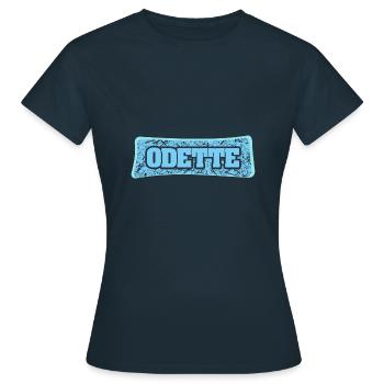 Nom : Odette - T-shirt Femme - marine - Devant - AI Model Female 172 dark (172cm)
