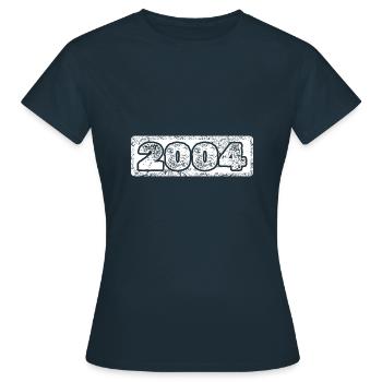 2004 2004 - Frauen T-Shirt - Navy - Vorne - AI Model Female 172 dark (172cm)